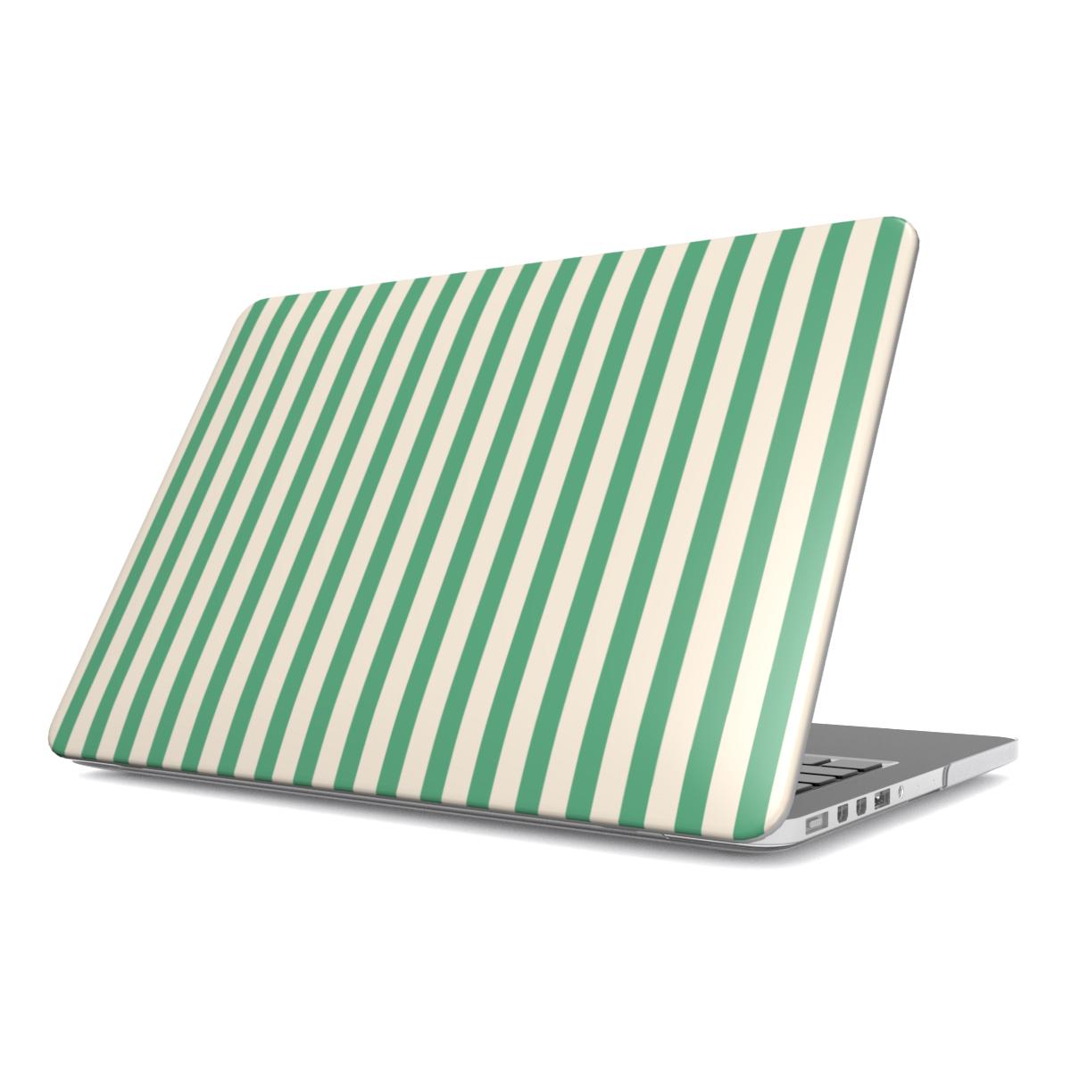 Min Green Stripes MacBook Case