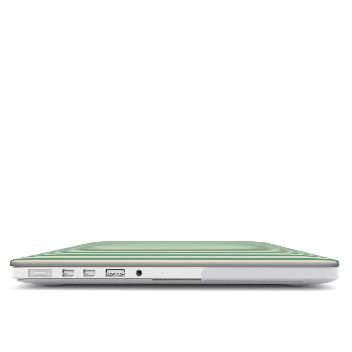 Min Green Stripes MacBook Case