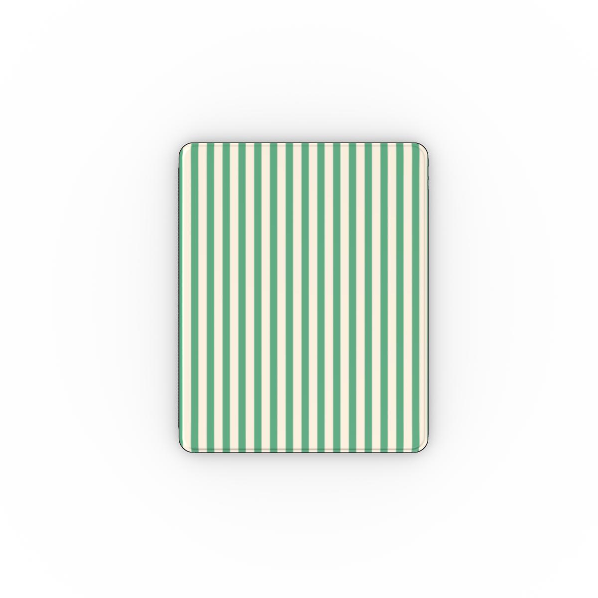 Min Green Stripes Apple iPad Case