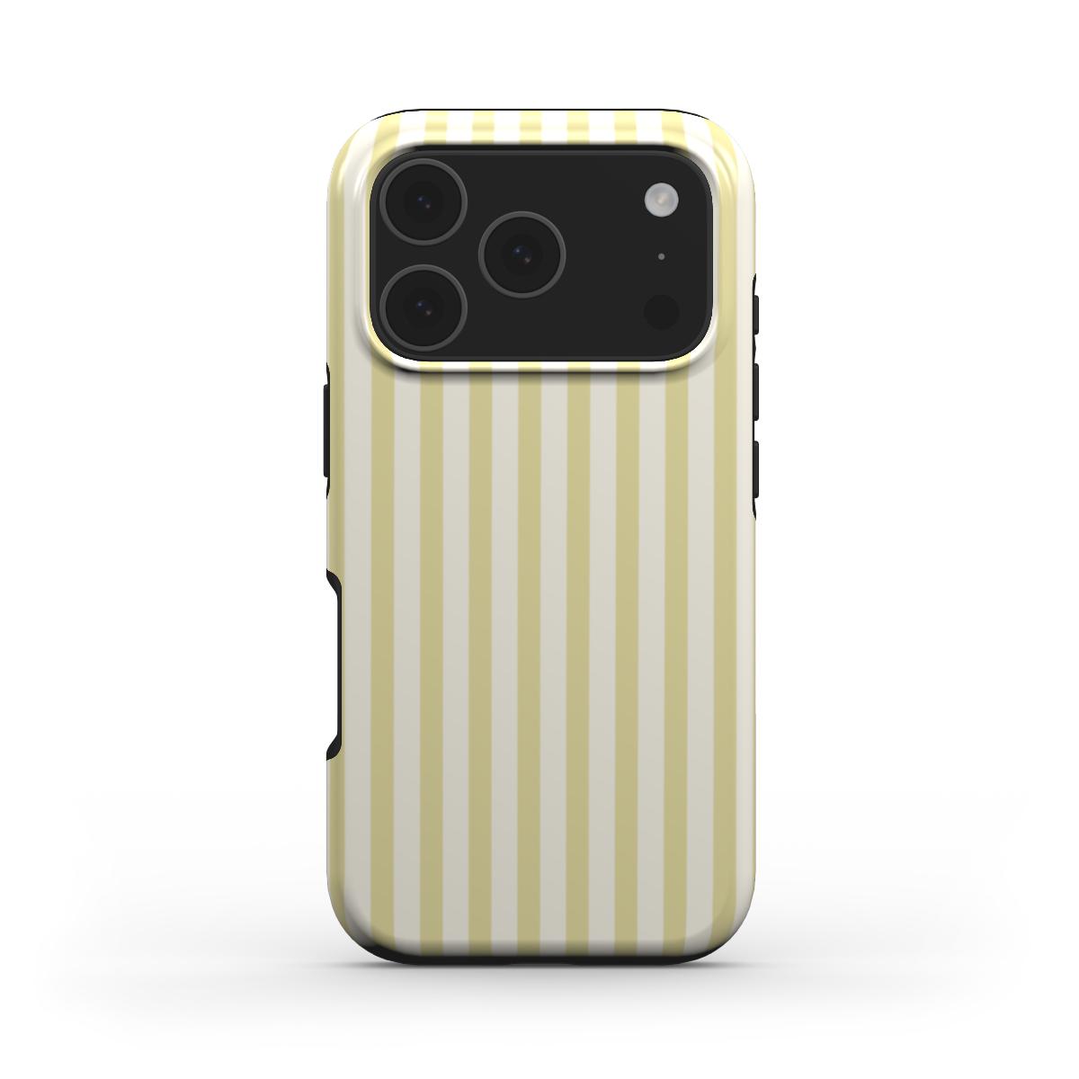Pastel Yellow Stripes Tough Phone Case