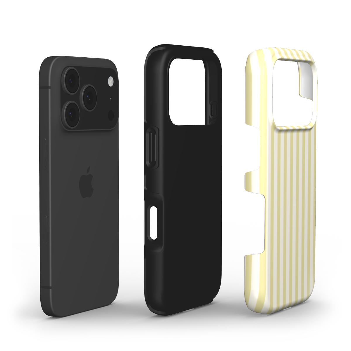 Pastel Yellow Stripes Tough Phone Case