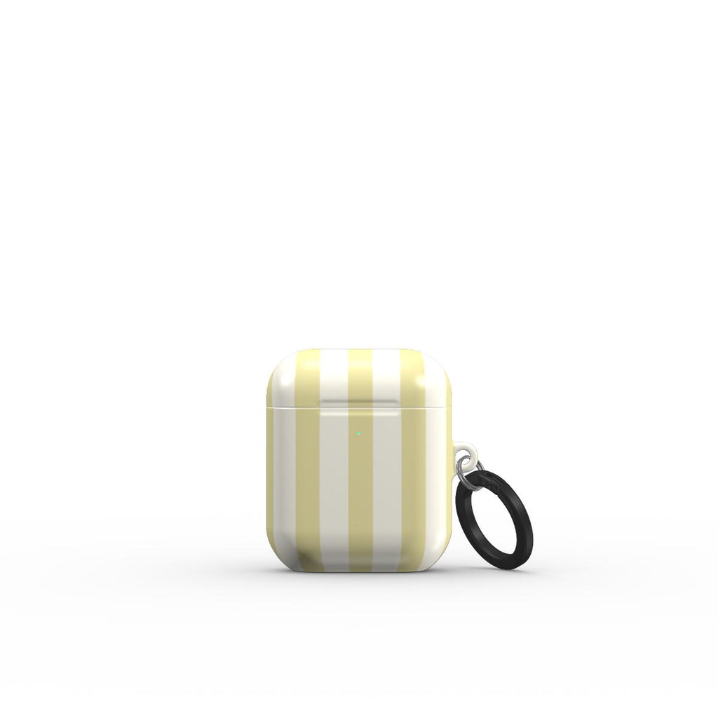 Pastel Yellow Stripes Apple AirPods Tough Case