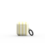 Pastel Yellow Stripes Apple AirPods Tough Case