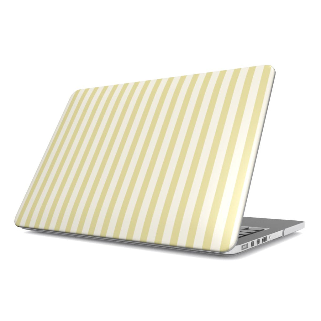 Pastel Yellow Stripes MacBook Case