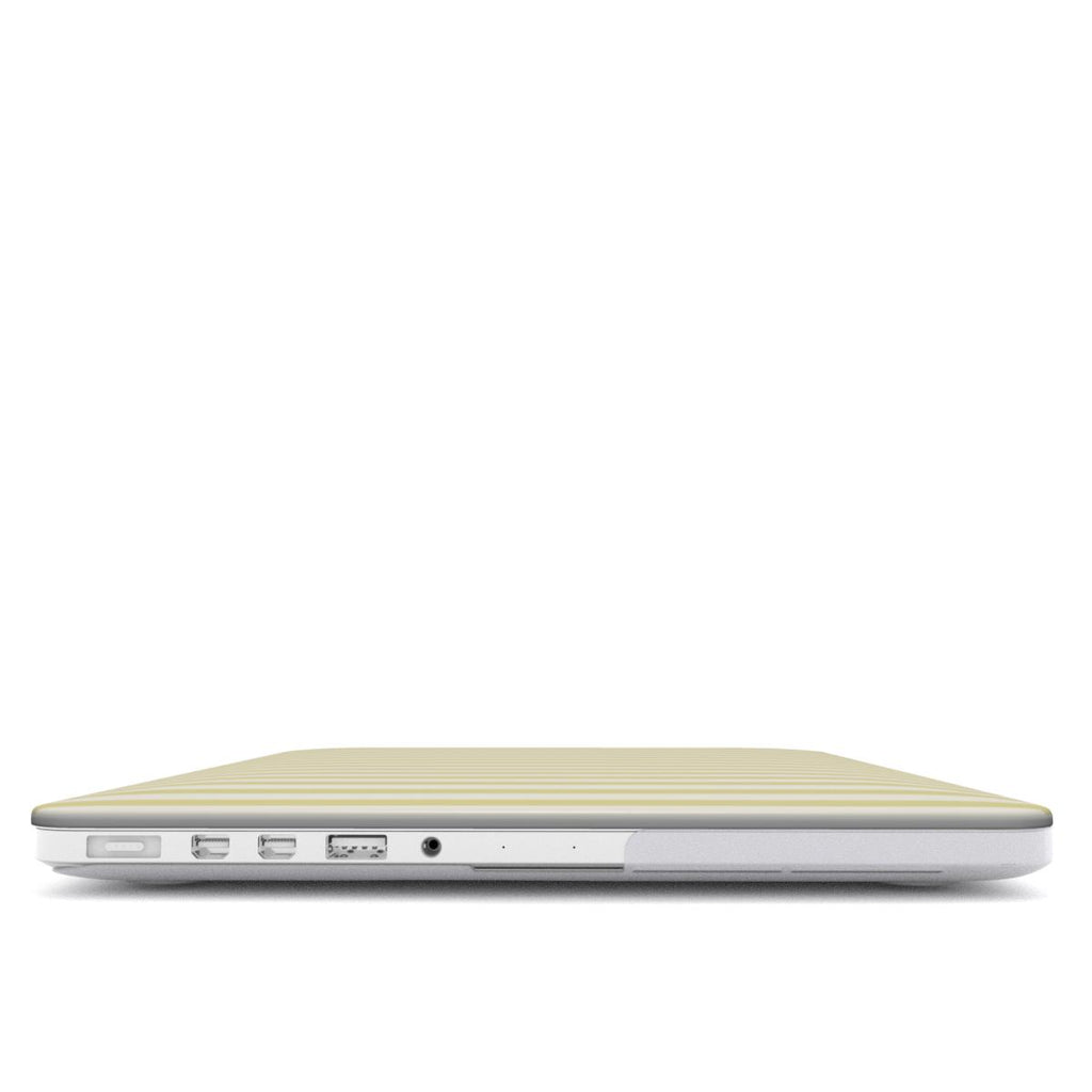 Pastel Yellow Stripes MacBook Case