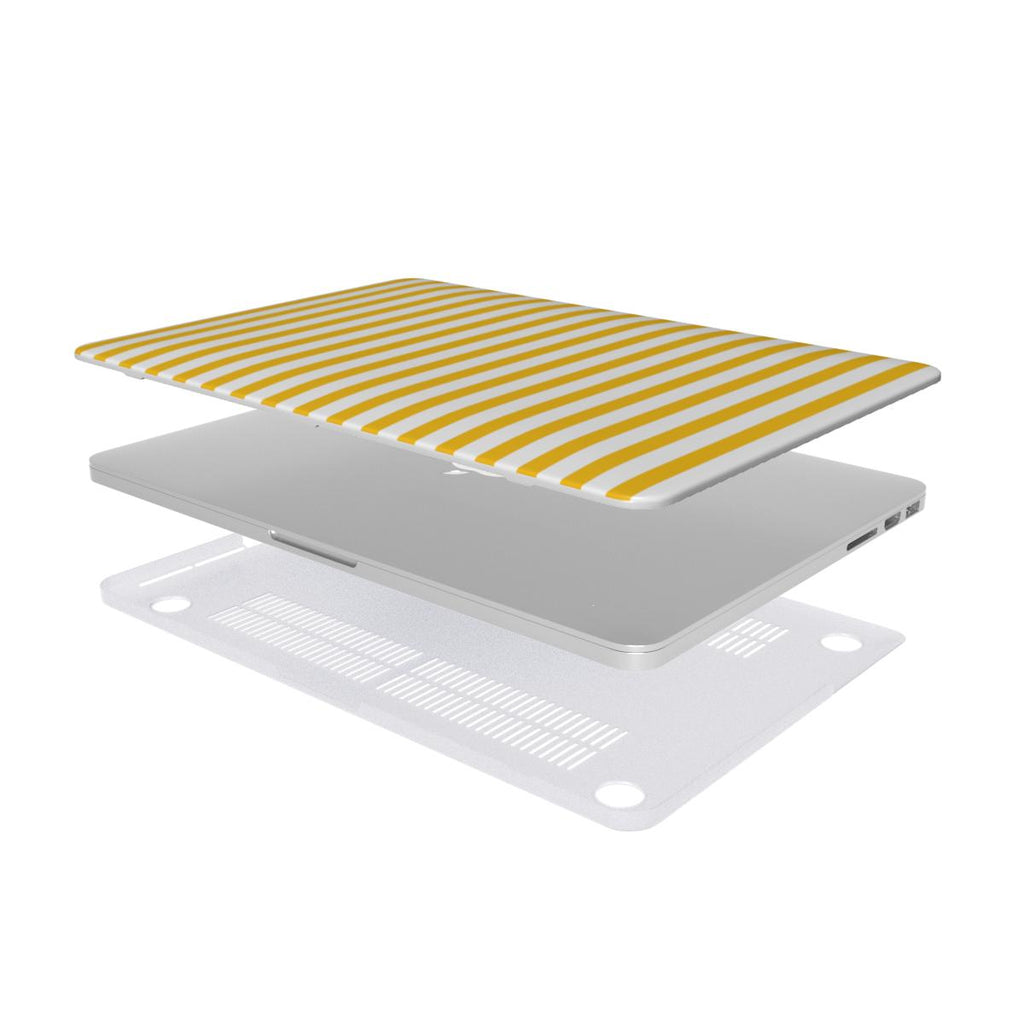 True Yellow Stripes MacBook Case