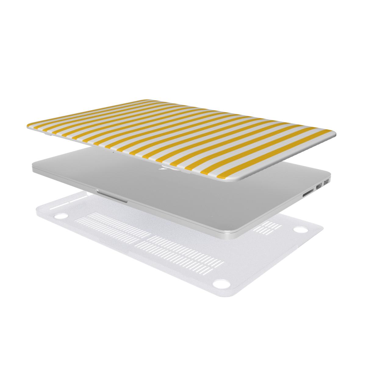True Yellow Stripes MacBook Case