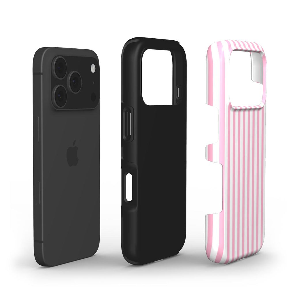 Sof Pink Stripes Tough Phone Case