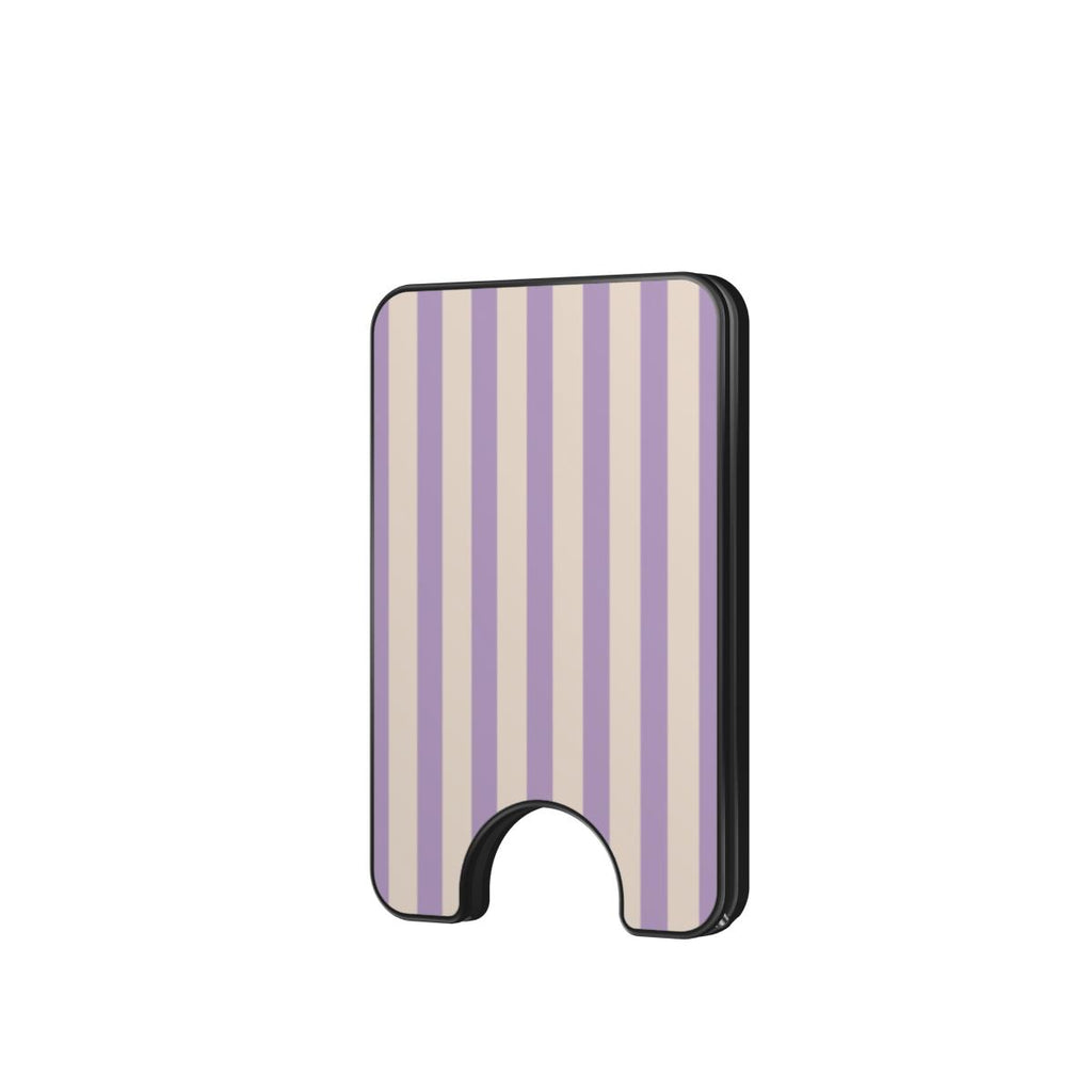 Soft Purple Stripes Magnetic wallet