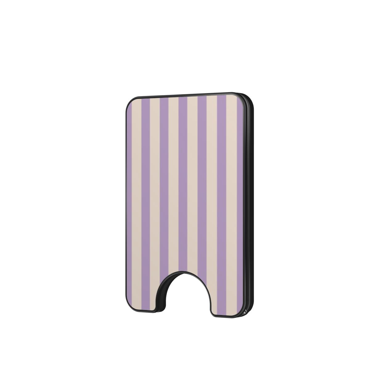 Soft Purple Stripes Magnetic wallet