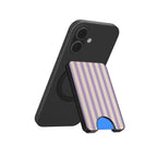 Soft Purple Stripes Magnetic wallet