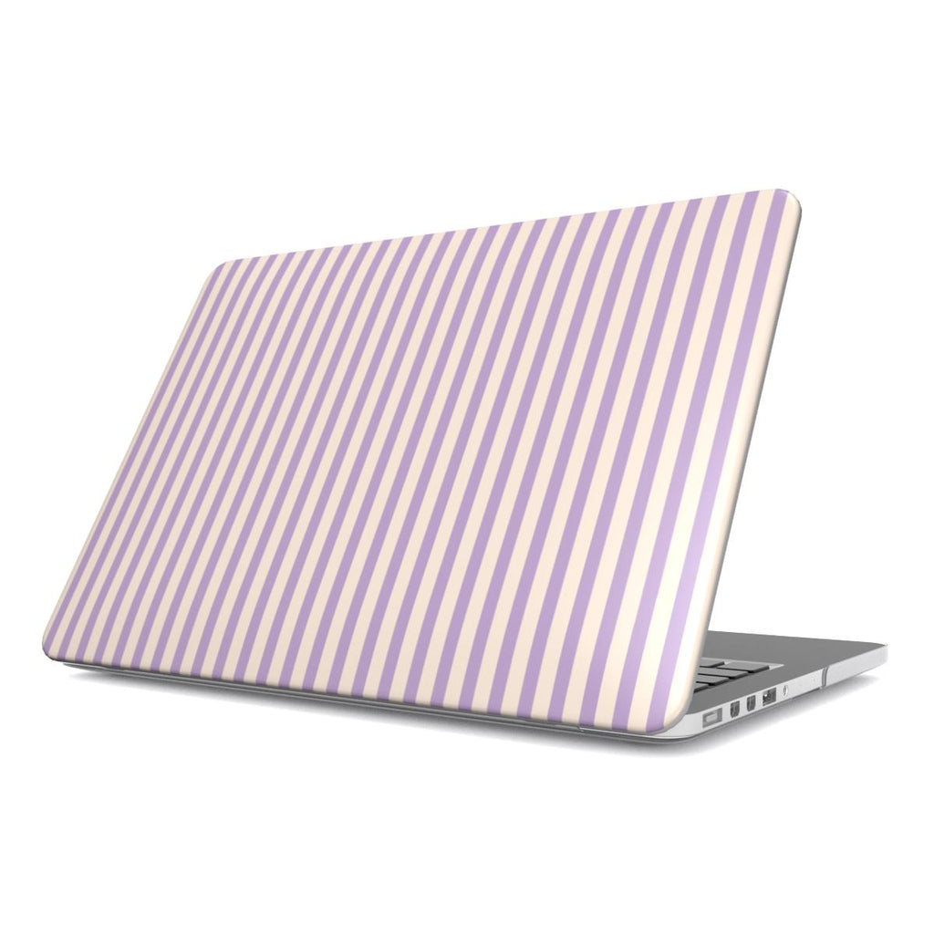 Soft Purple Stripes MacBook Case