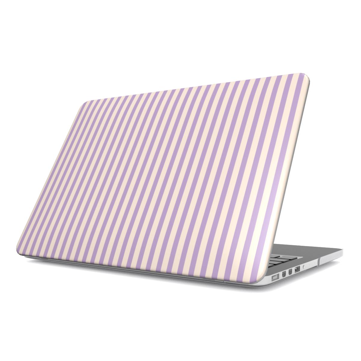 Soft Purple Stripes MacBook Case