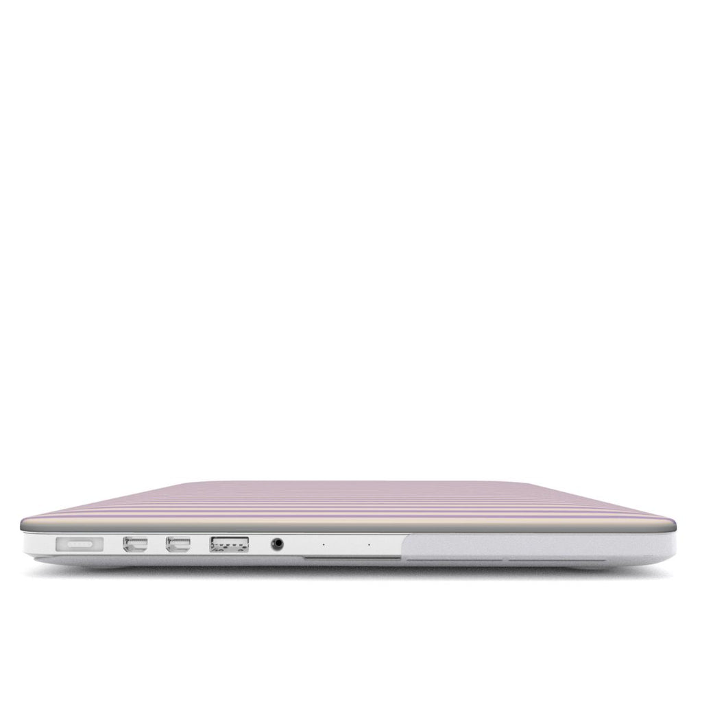Soft Purple Stripes MacBook Case