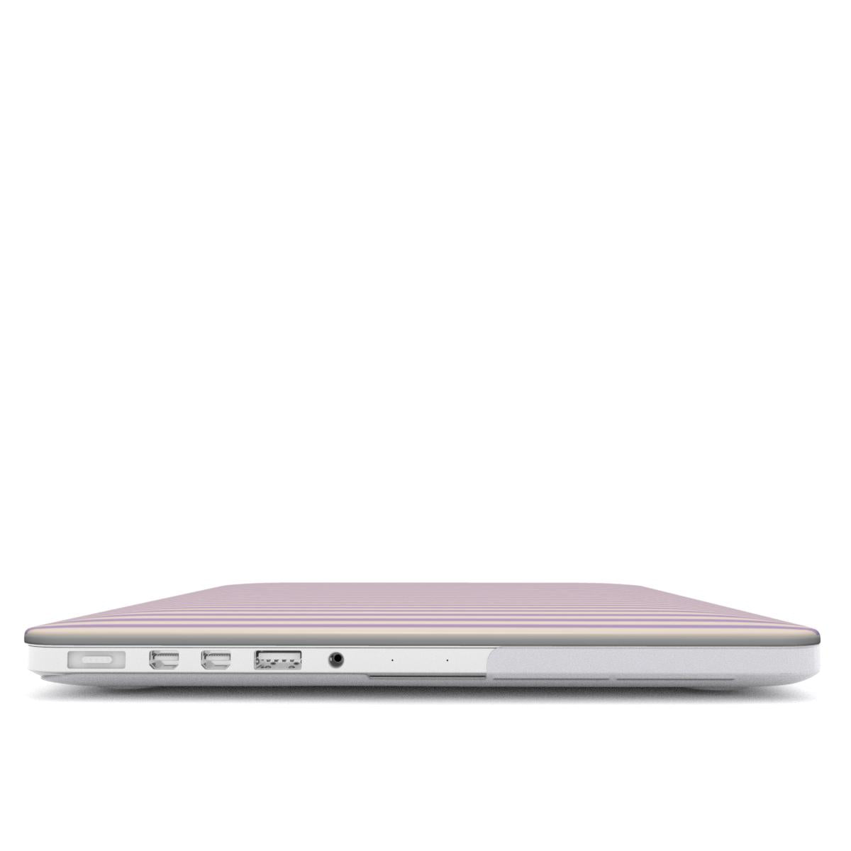 Soft Purple Stripes MacBook Case