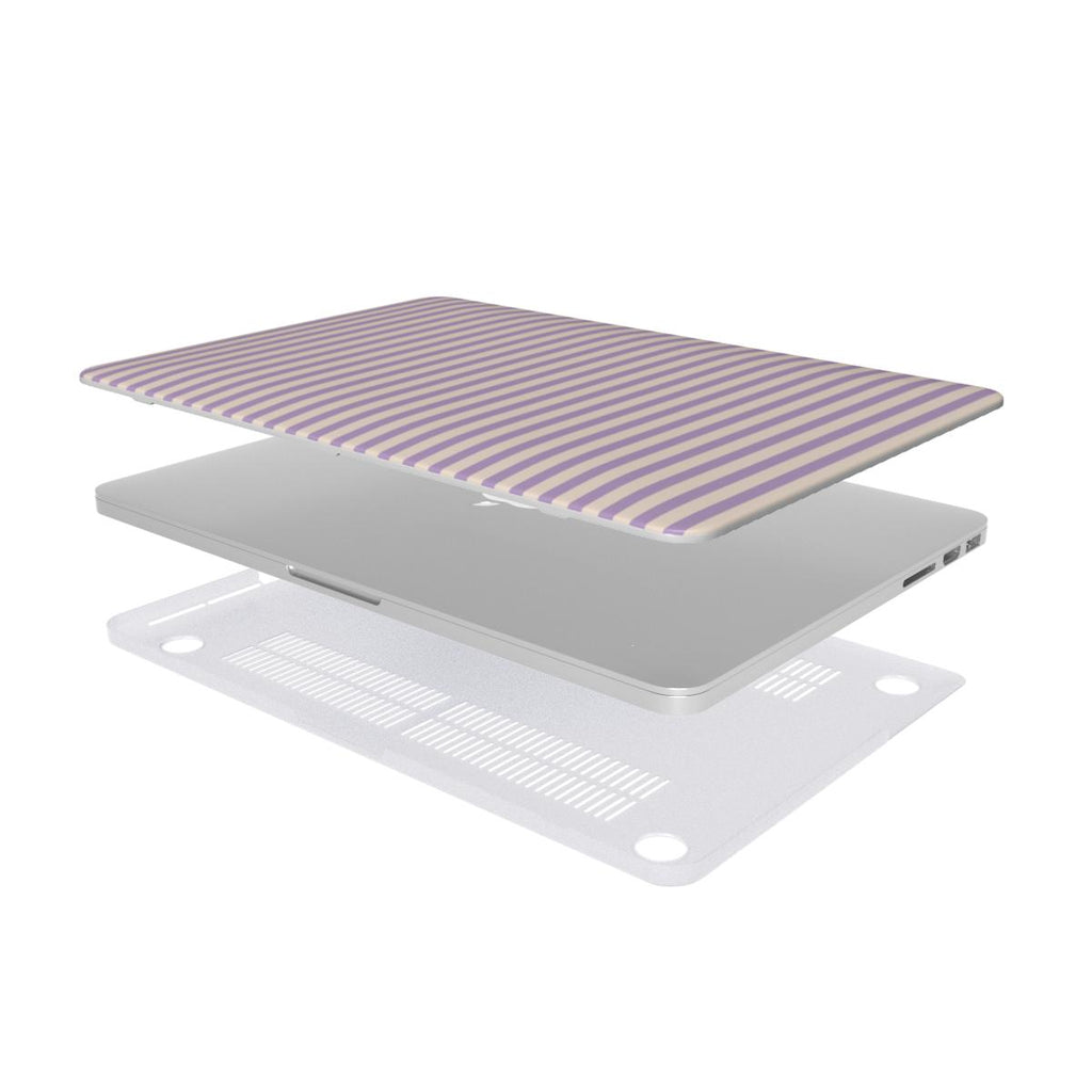 Soft Purple Stripes MacBook Case