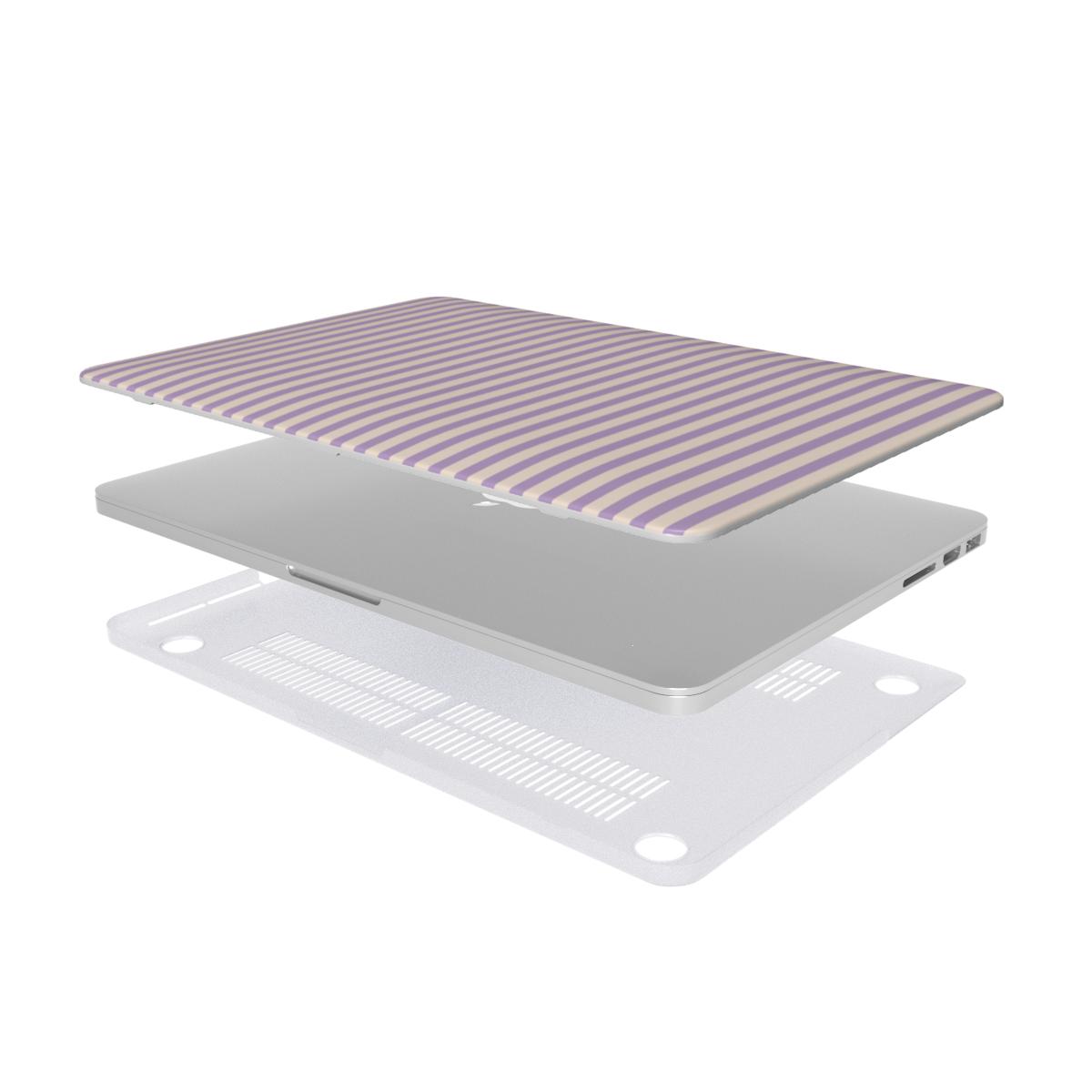 Soft Purple Stripes MacBook Case