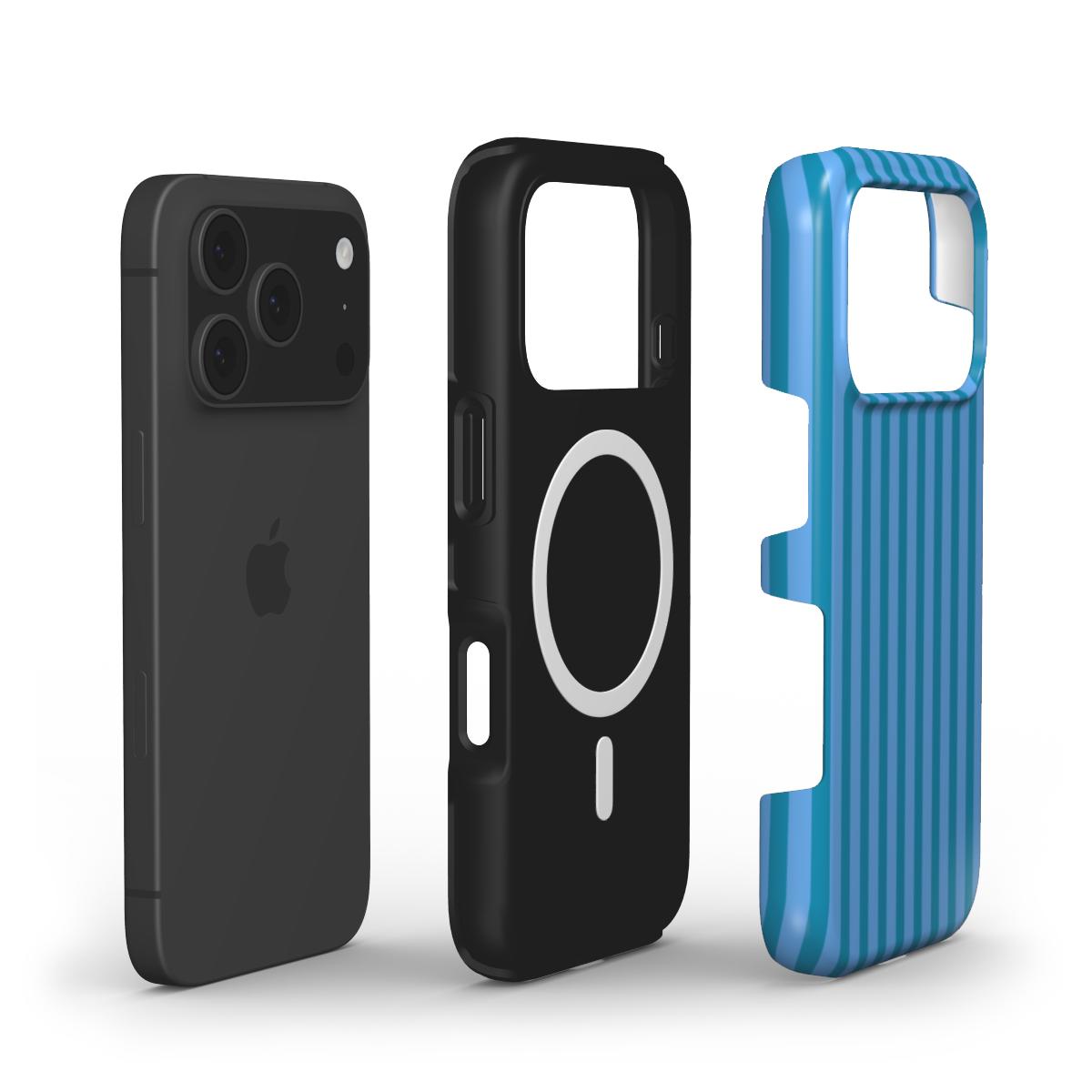 Stelar Blue Stripes MagSafe Tough Phone Case