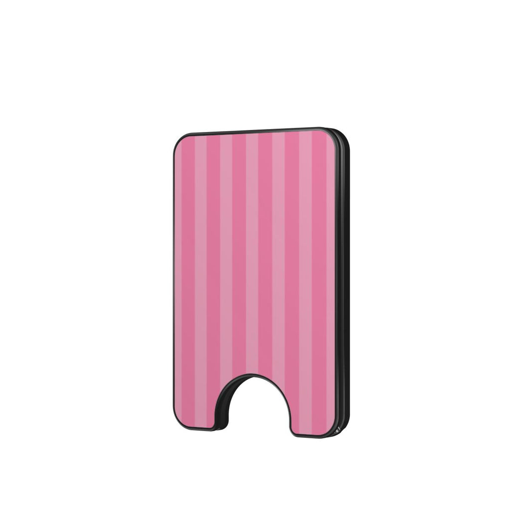 Taupe Pink Stripes Magnetic wallet