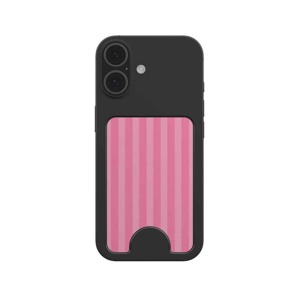 Taupe Pink Stripes Magnetic wallet
