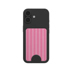 Taupe Pink Stripes Magnetic wallet