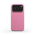 Taupe Pink Stripes Phone Case