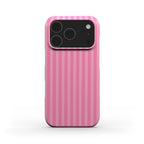 Taupe Pink Stripes Phone Case