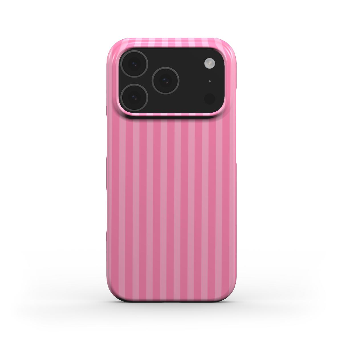 Taupe Pink Stripes Phone Case