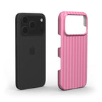 Taupe Pink Stripes Phone Case