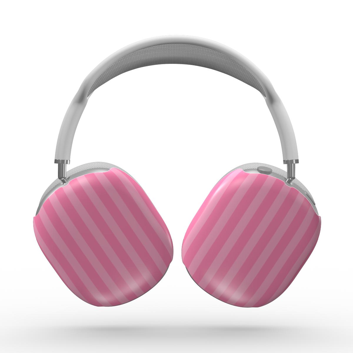 Taupe Pink Stripes Apple AirPods Max Tough Case