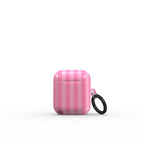 Taupe Pink Stripes Apple AirPods Tough Case