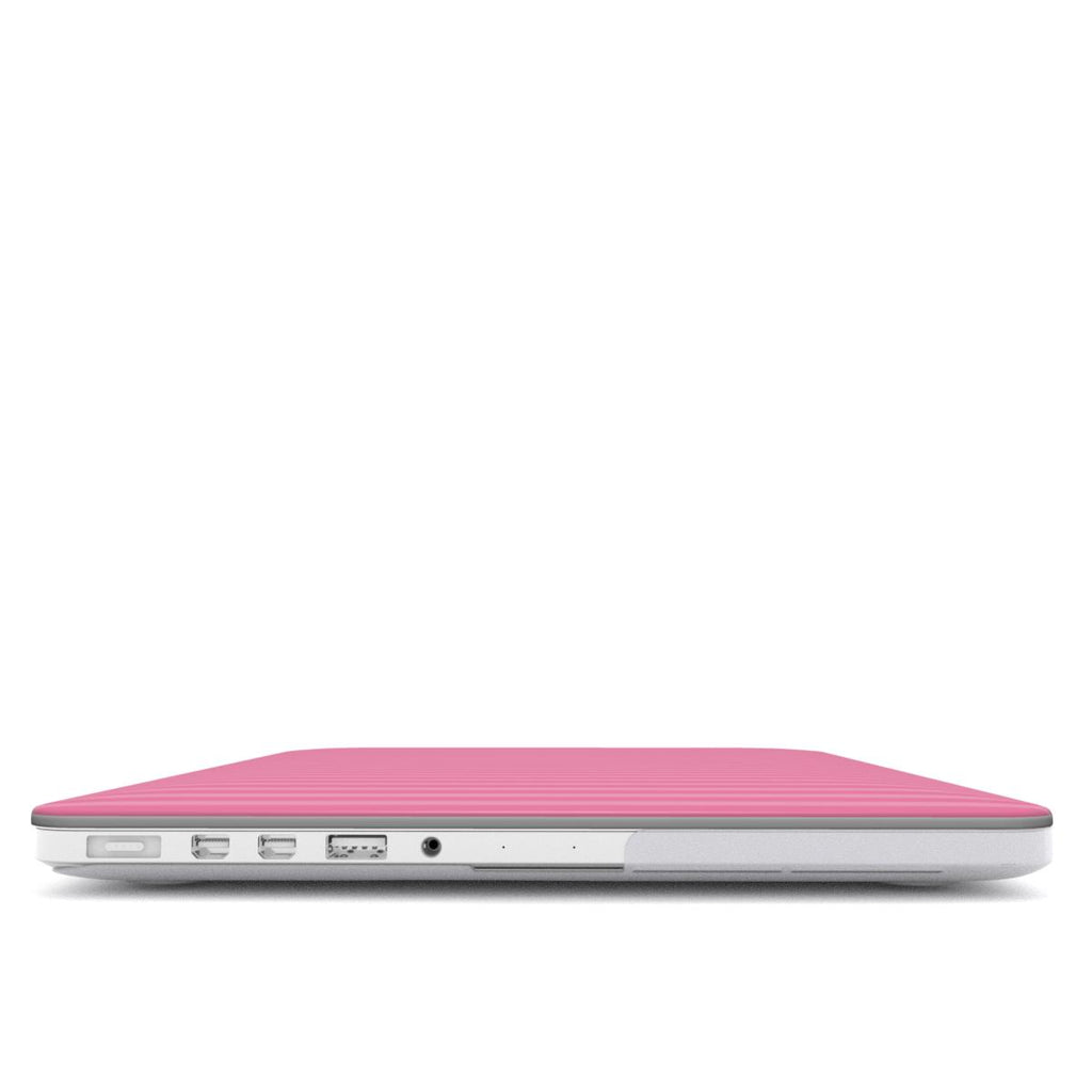 Taupe Pink Stripes MacBook Case