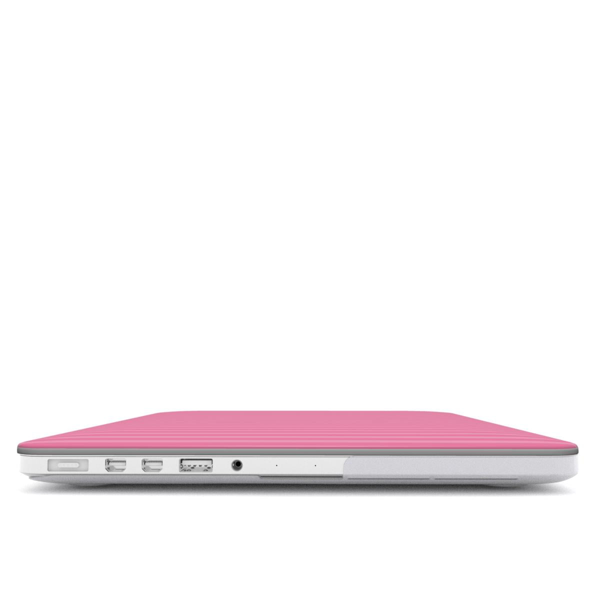 Taupe Pink Stripes MacBook Case