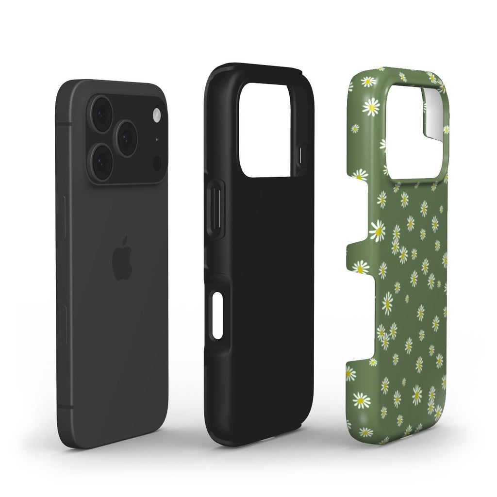 Daisy Ann Green Floral Tough Phone Case