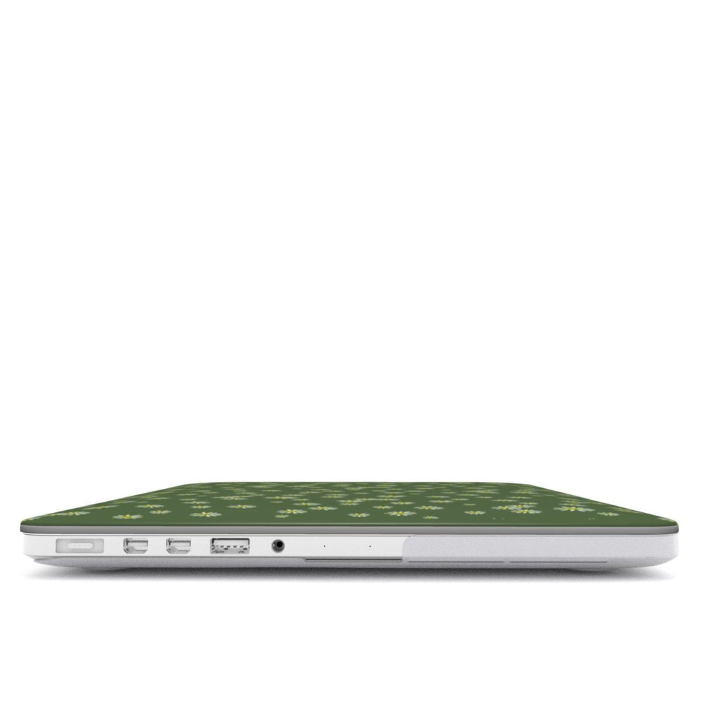 Daisy Ann Green Floral MacBook Case