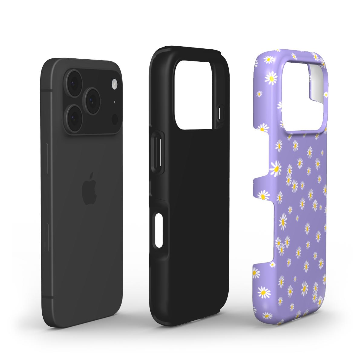 Daisy Ann Purple Floral Tough Phone Case