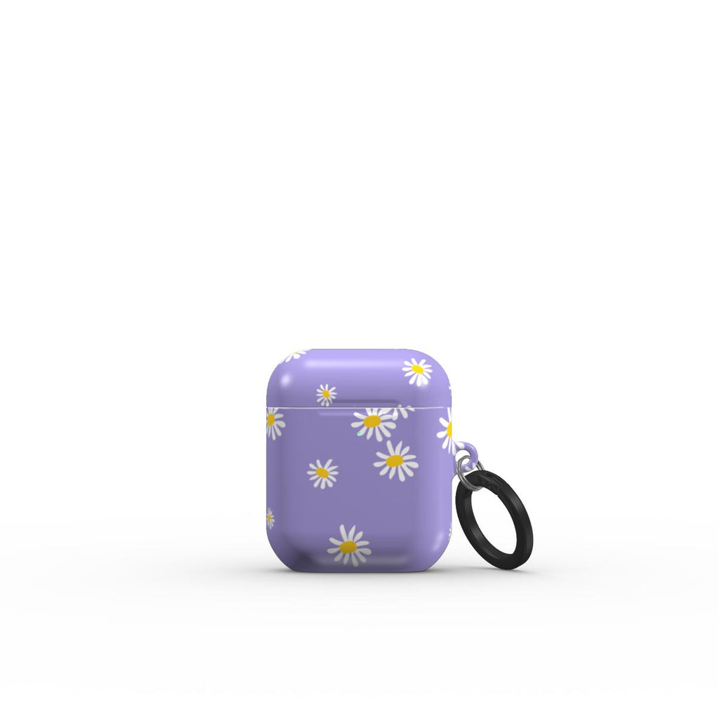 Daisy Ann Purple Floral Apple AirPods Tough Case