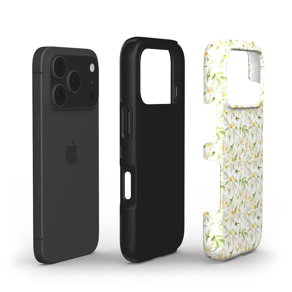 Water Color Daisy Floral Tough Phone Case