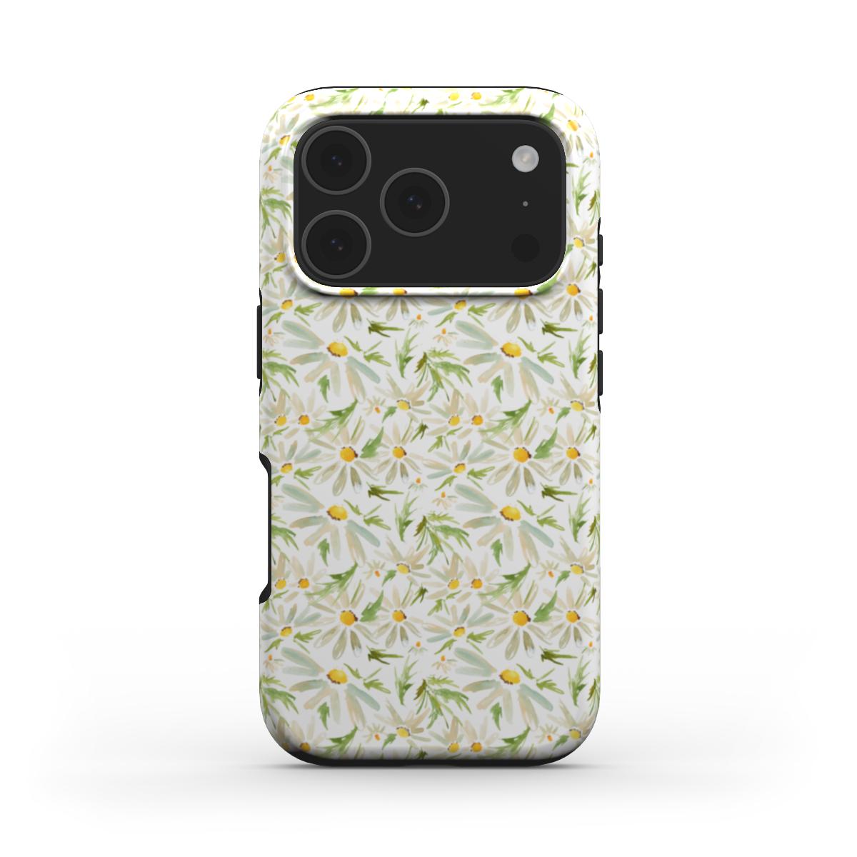Water Color Daisy Floral MagSafe Tough Phone Case