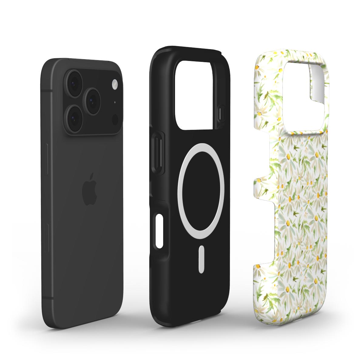 Water Color Daisy Floral MagSafe Tough Phone Case