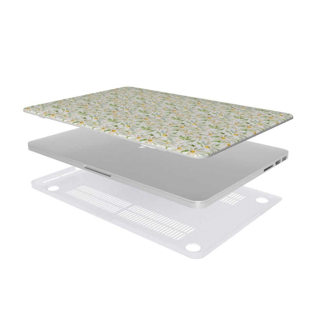 Water Color Daisy Floral MacBook Case