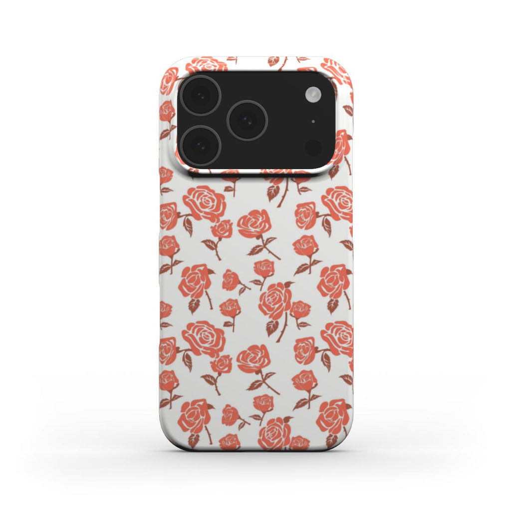 Rose Minimal Red Floral Phone Case
