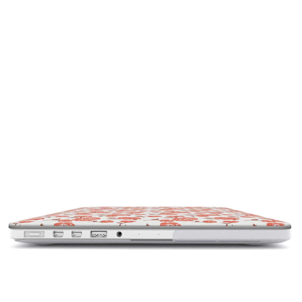 Rose Minimal Red Floral MacBook Case