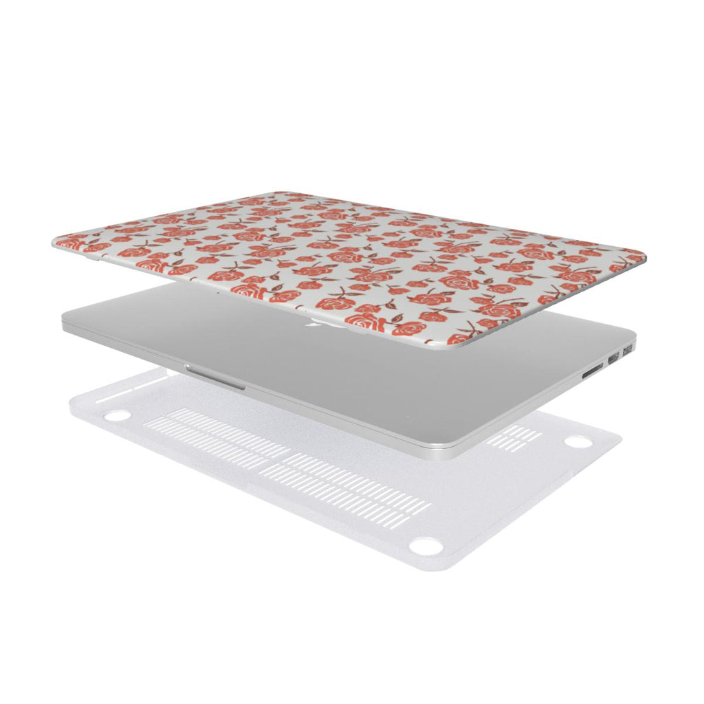 Rose Minimal Red Floral MacBook Case