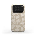 Rose Beige Pattern Floral Phone Case