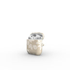 Rose Beige Pattern Floral Apple AirPods Tough Case
