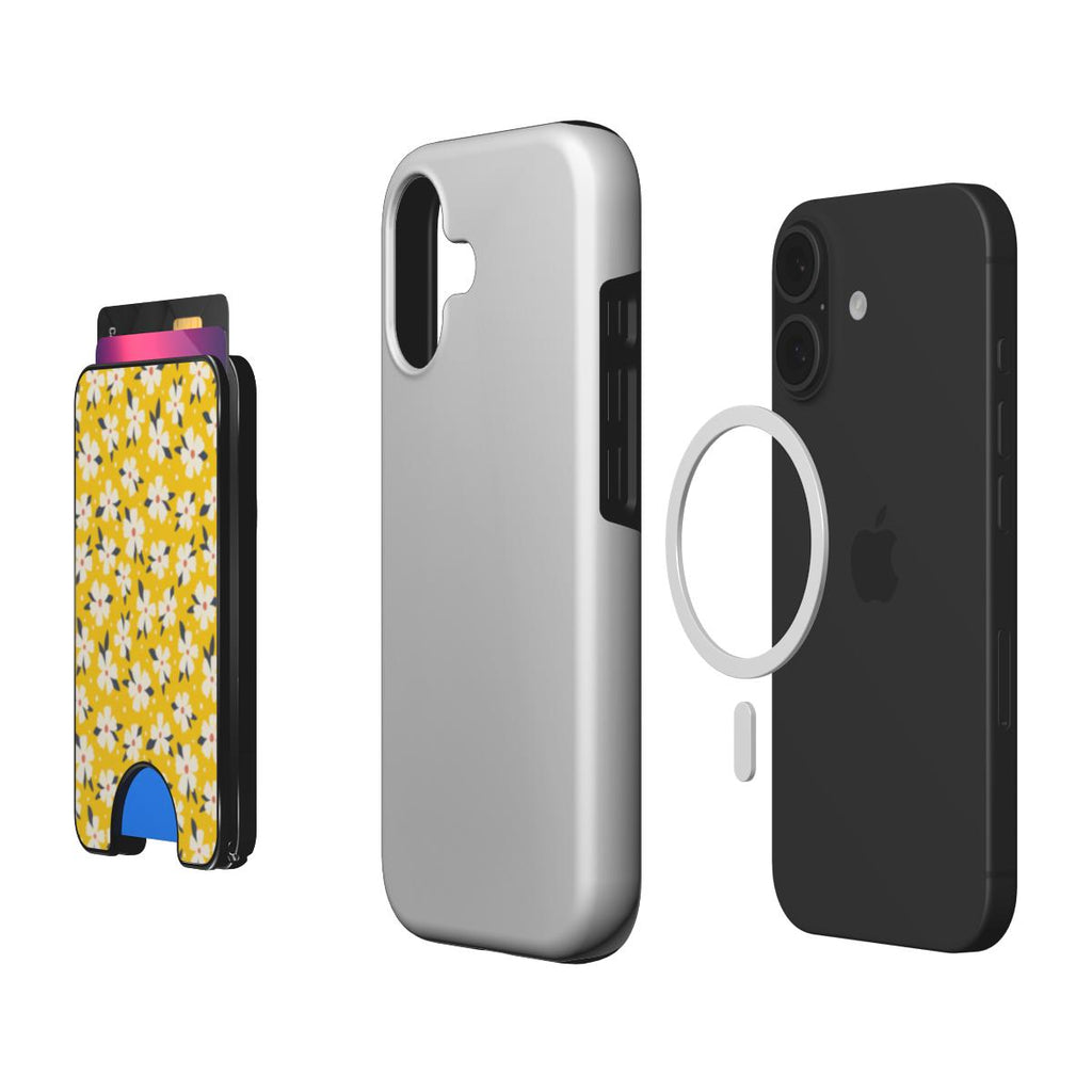 Yellow Daisy Floral Magnetic wallet
