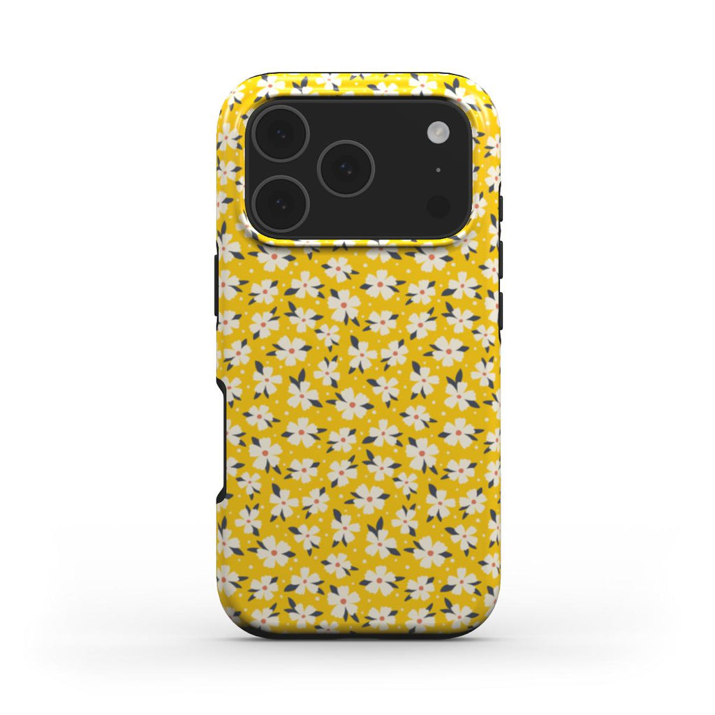 Yellow Daisy Floral Tough Phone Case