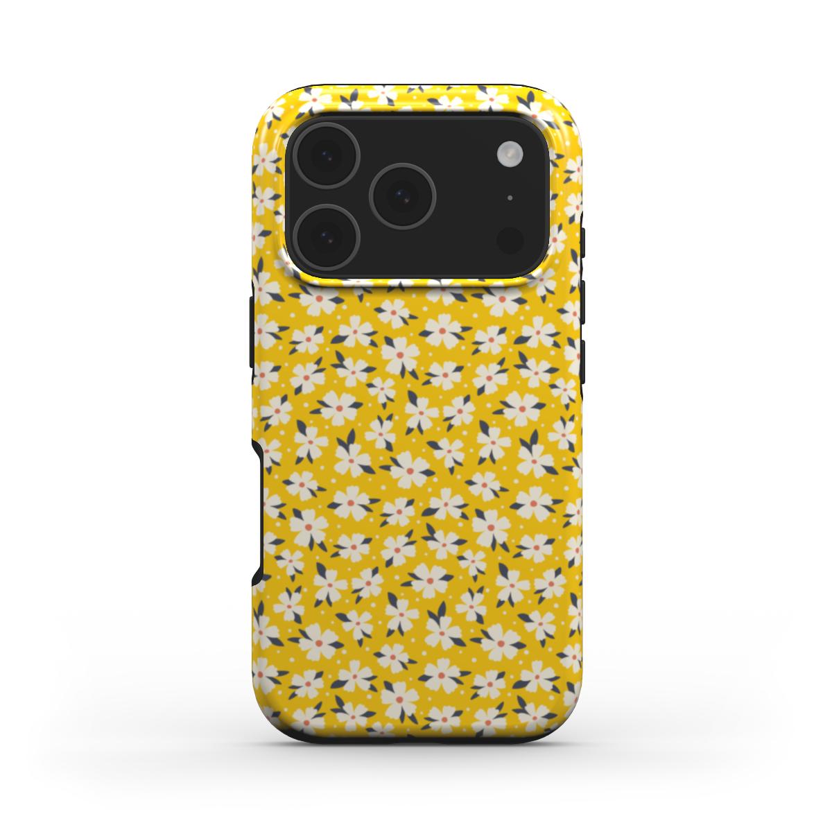 Yellow Daisy Floral Tough Phone Case