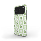 Green brick floral Tough Phone Case